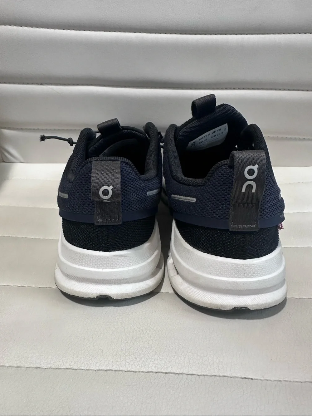 On Cloud Sky Youth Athletic Sneakers - Navy, Black and White